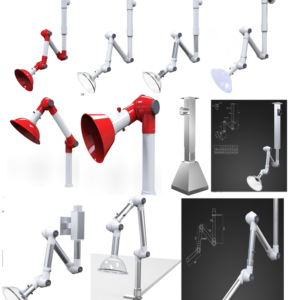 Laboratory Fume Exhaust - ceiling fume extraction arm